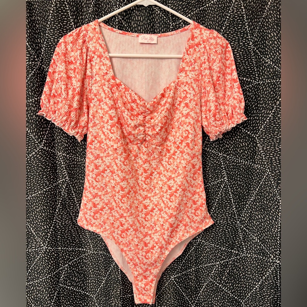 Pink Lily Bodysuit NWOT